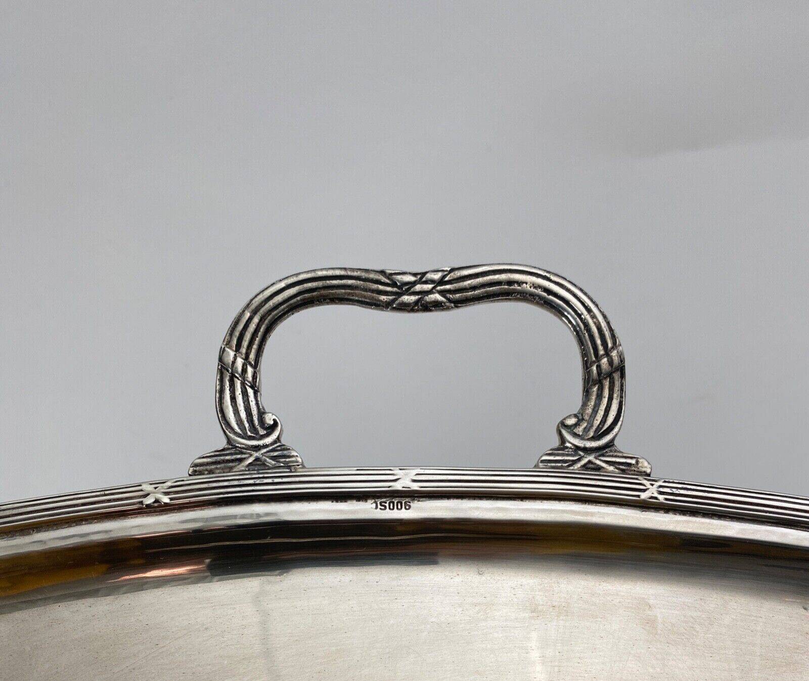 Large 19th century Louis XVI style silver metal tray