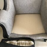 2 shepherdess armchairs with old ears nineteenth fully restored