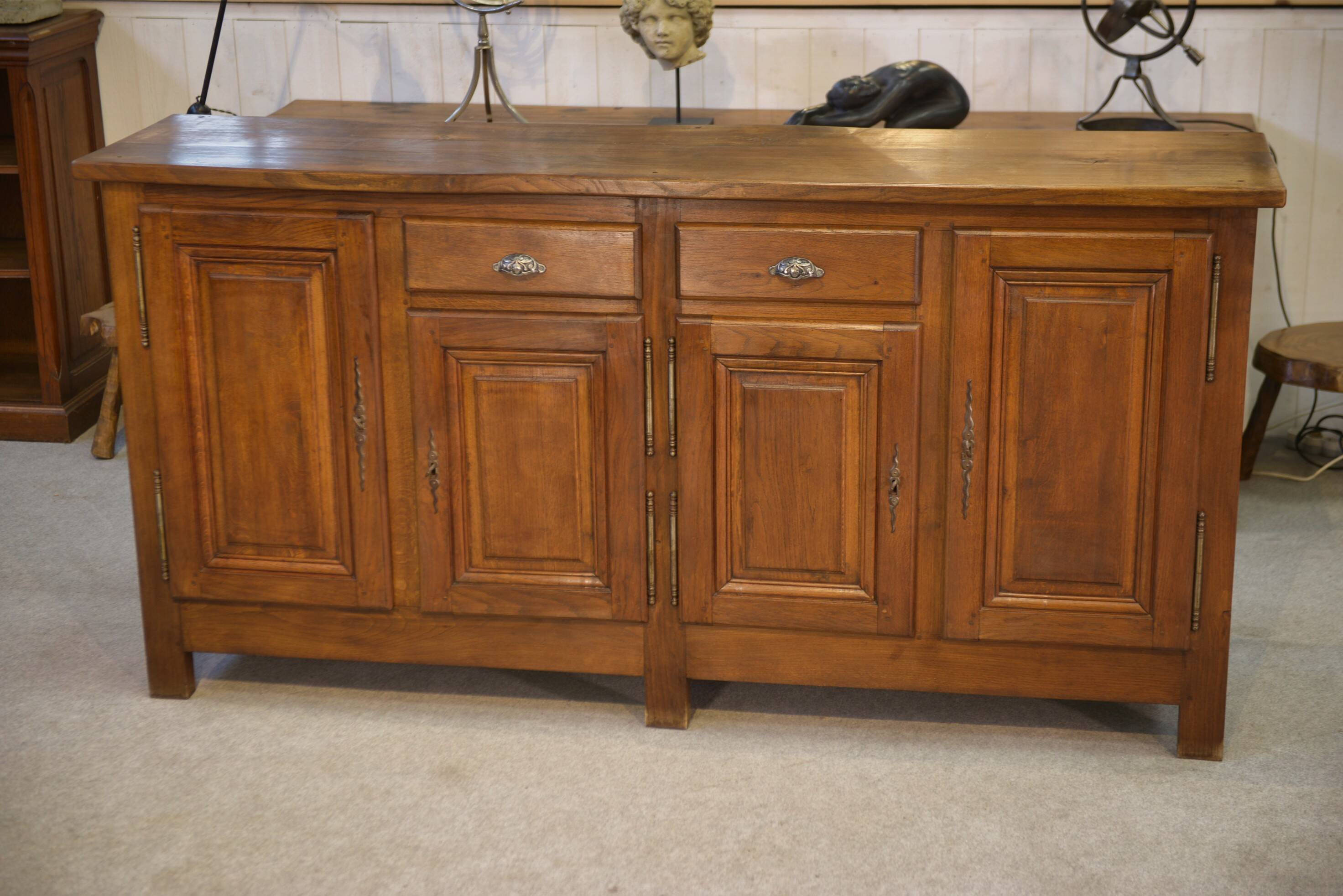 Rustic oak sideboard from the 1950s.