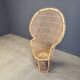 Vintage wicker peacock chair, 1970s