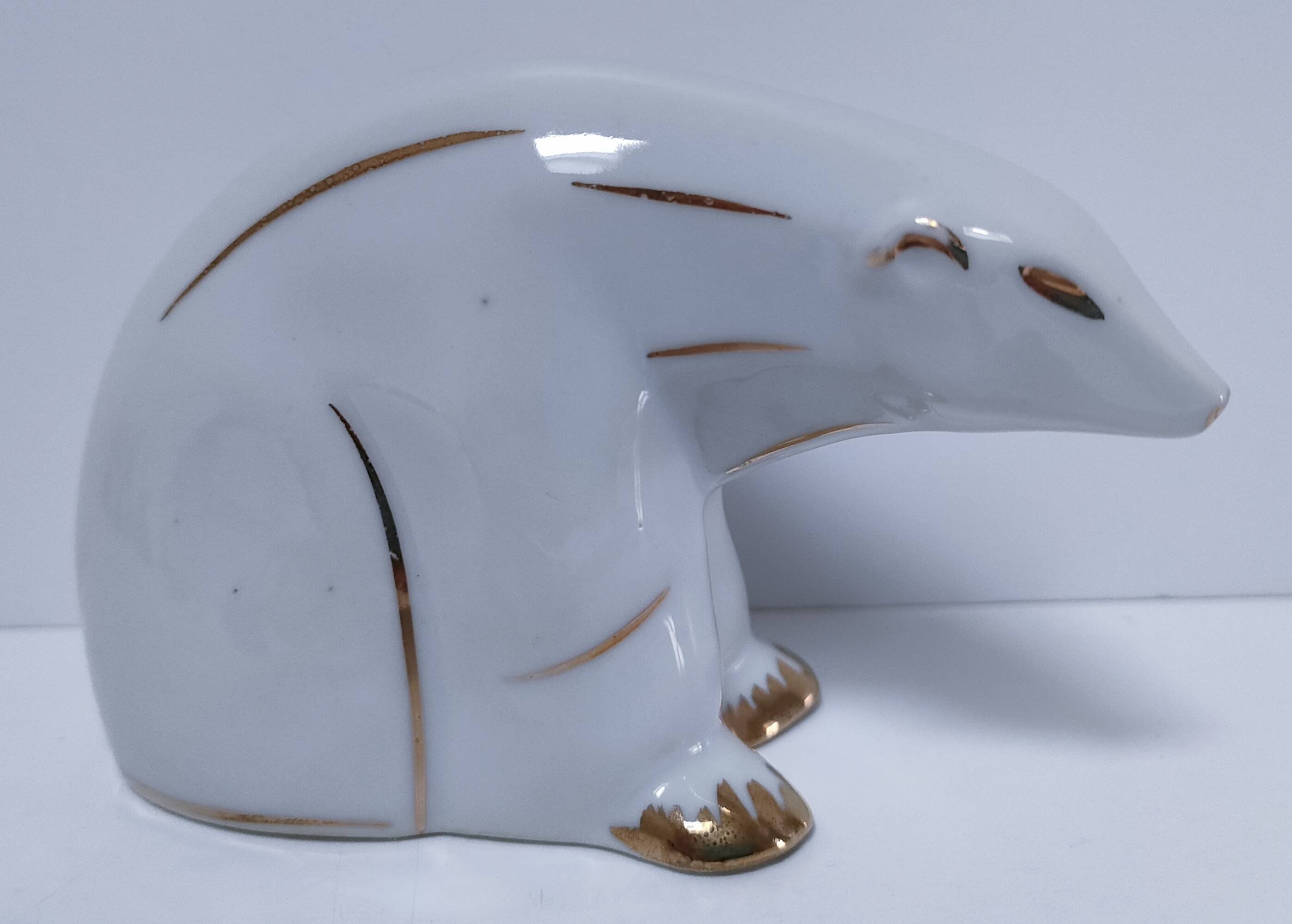 Art Deco polar bear Limoges porcelain