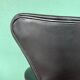 Chaise de bureau vintage Arne Jacobsen 3117 Series One en cuir noir