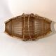 Vintage bamboo rattan wicker basket 1960s country chic