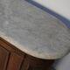 Antique Shop Counter / Kitchen Island in Dutch Pine and Marble, 19th Century