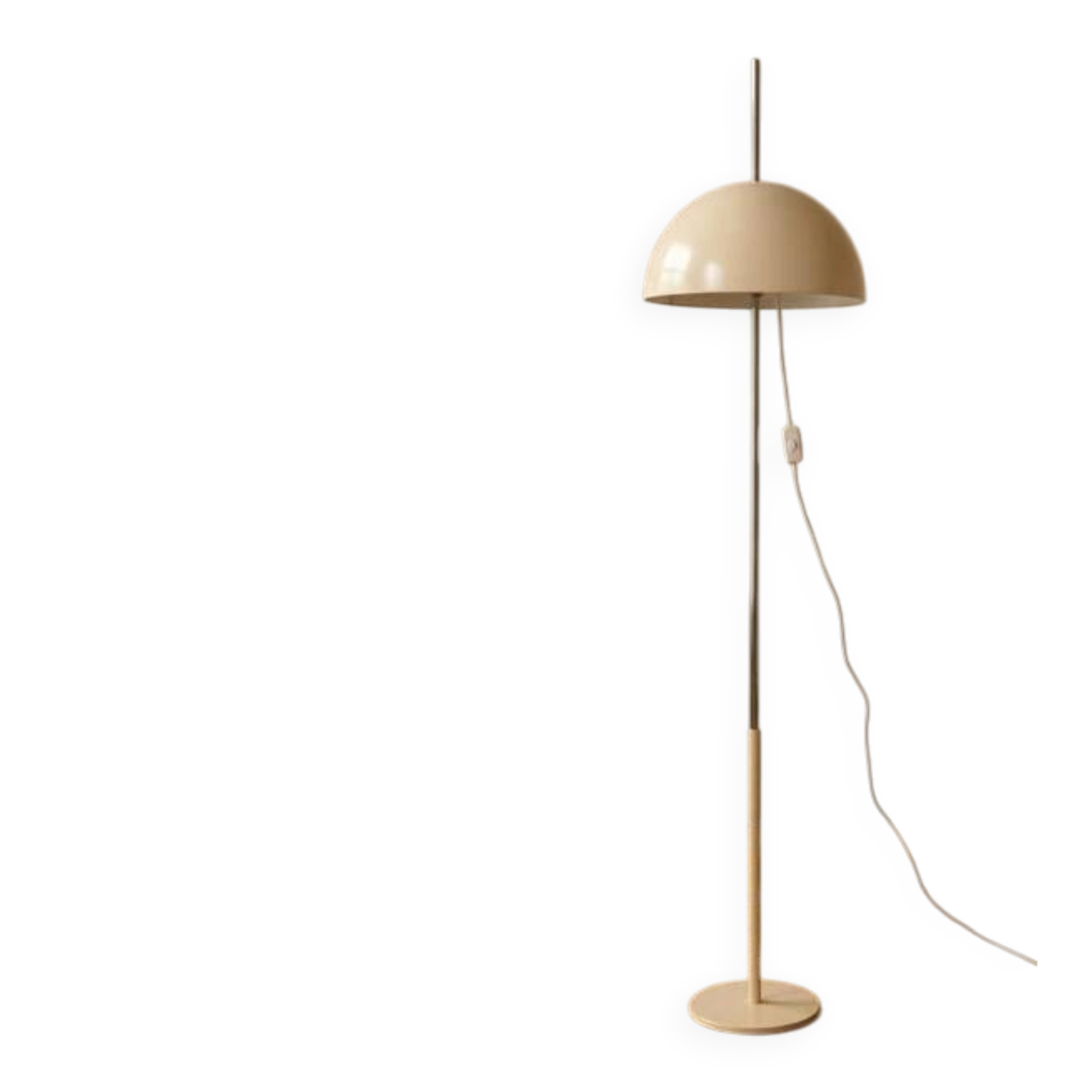 Mushroom floor lamp space age metal Napako 1970s Czechoslovakia