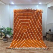 Tapis berbere en laine pure orange
