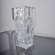 Limburg vase with ice cube effect in glass, Germany, 1970