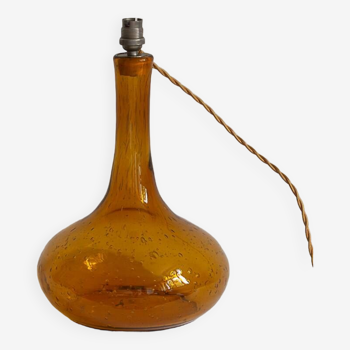 Pied de lampe en verre soufflé bullé, Années 60/70