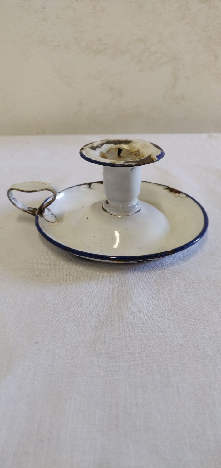 Cellar rat in old enamelled sheet metal