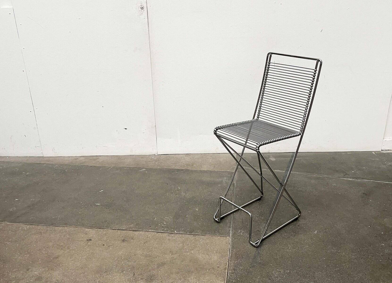 Tabouret de cuisine Postmoderne allemand Kreuzschwinger par Till Behrens pour Meyer Stahlmöbel, années 1980