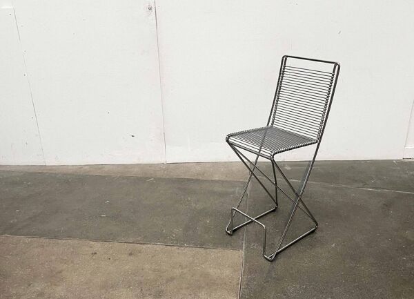 Tabouret de cuisine Postmoderne allemand Kreuzschwinger par Till Behrens pour Meyer Stahlmöbel, années 1980