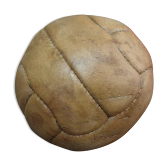 Vintage leather soccer ball