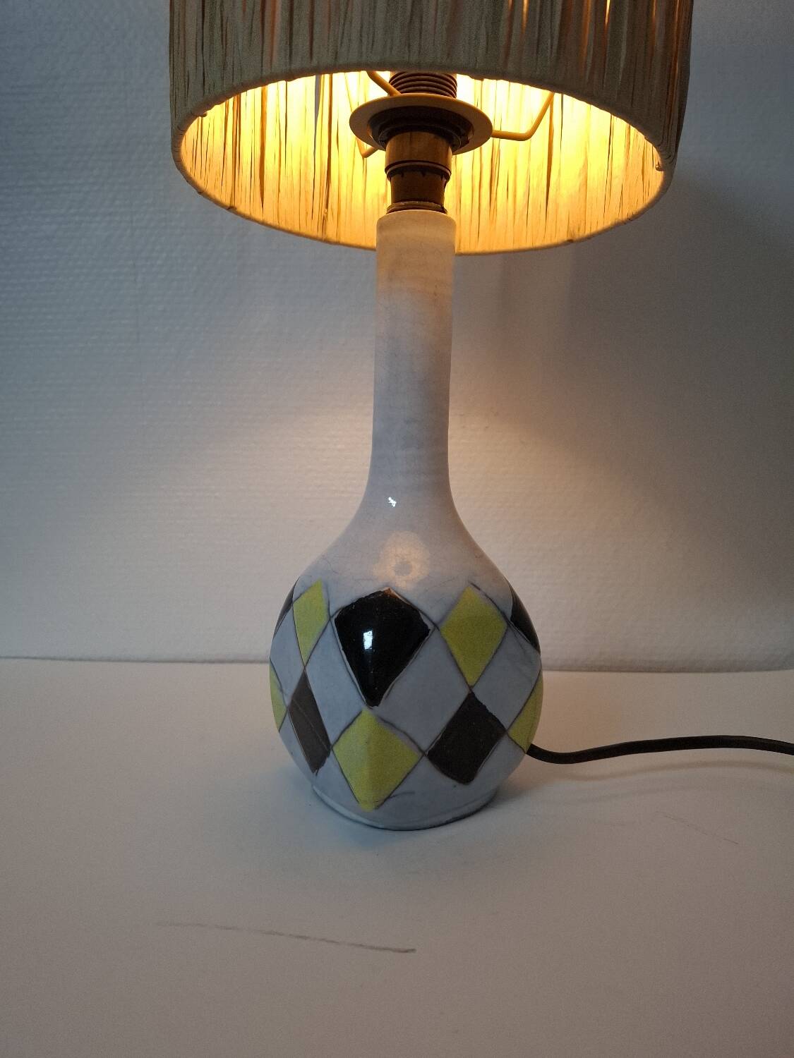 Lampe en céramique années 50