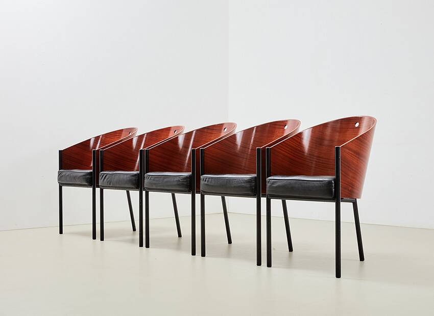 Philippe Starck Set of 5 Costes Dining Chairs for Driade Aleph Italy 1984