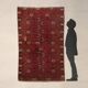 Ancient Asian wool rug, hand-knotted, 82 x 51 in.