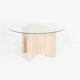 Table d’appoint avec plateau en verre