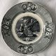 6 black dessert plates Old and Johnston Bordeaux 19th century astrology