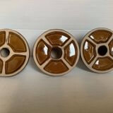 Trio of ceramic candle holders