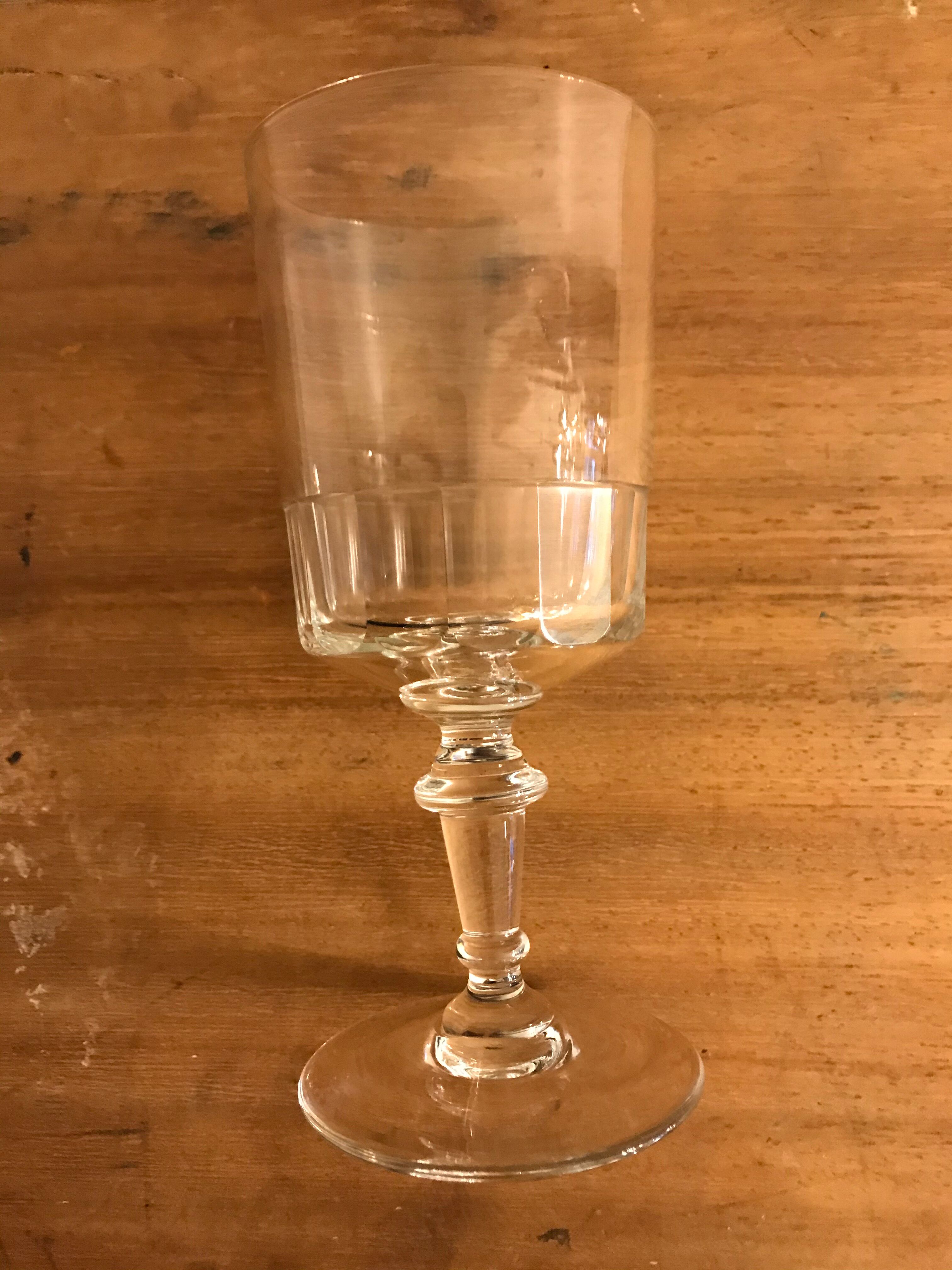 12 old and blown glass walking glasses