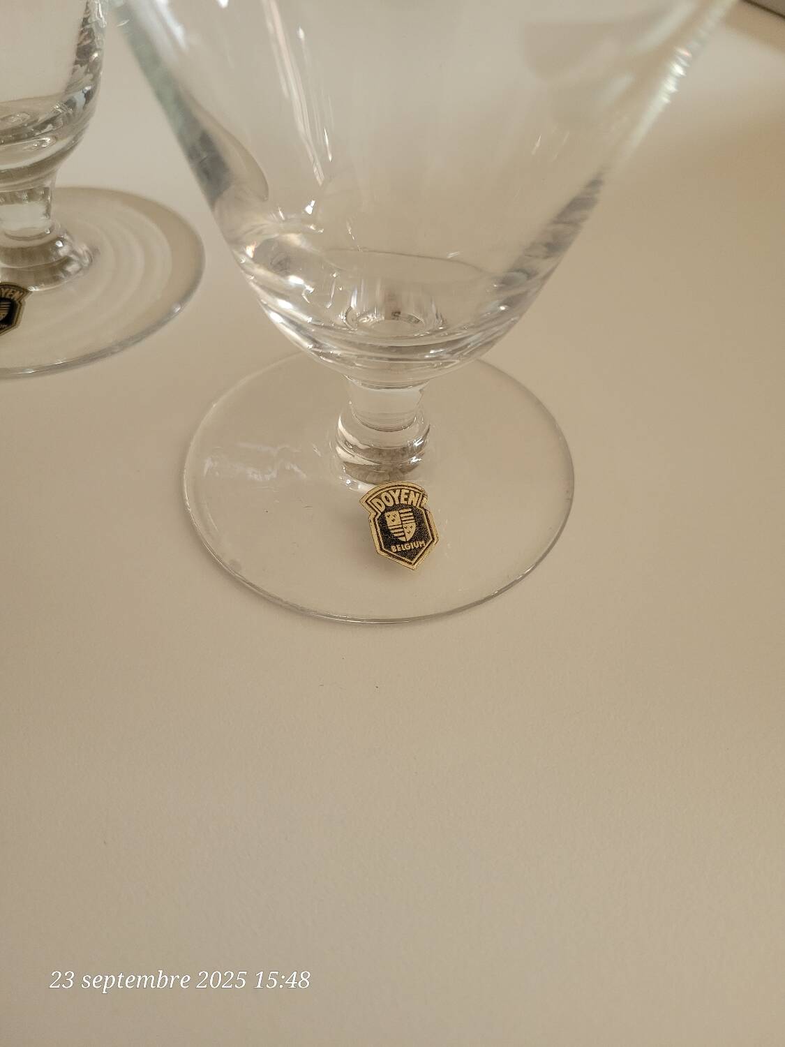 6 crystal water glasses