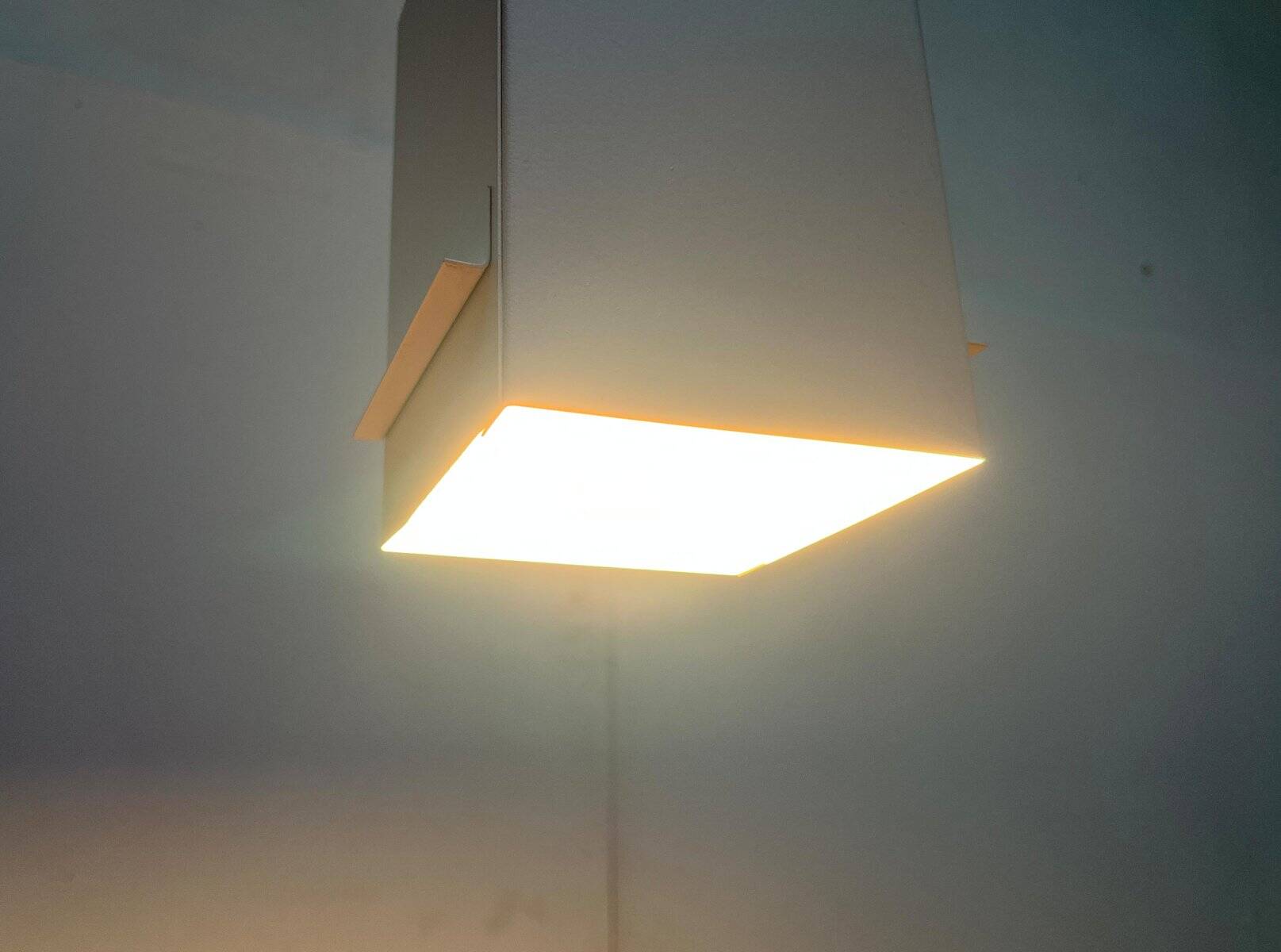 Minimalist cubic metal suspension, mid-century, 1960s.