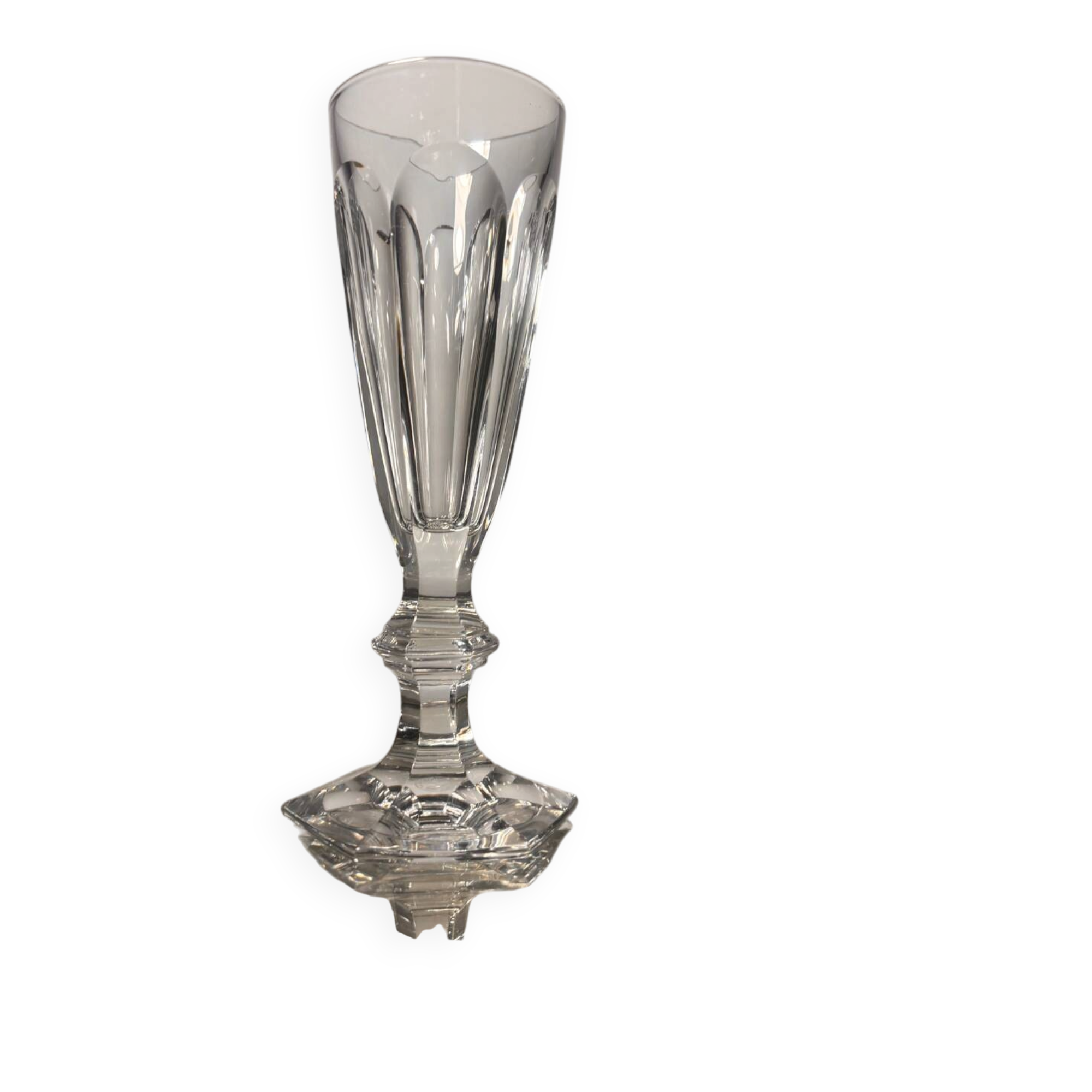 Baccarat Harcourt flute, 1841, signed