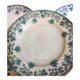 5 flat plates green iron earth earthenware from st amand