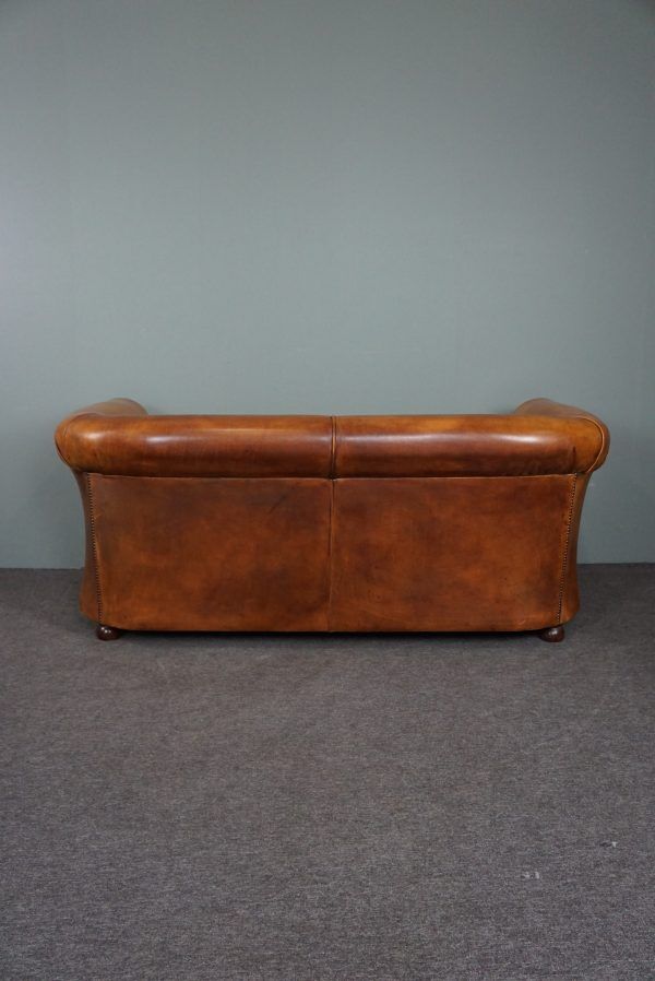 Beautifully colored 2.5-seater cowhide sofa