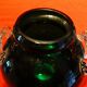 Vintage green glass vase 70's 80's