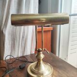 Golden brass desk/banker's lamp