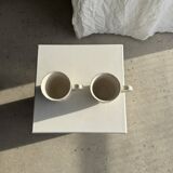 Pair of mugs in English porcelain H10