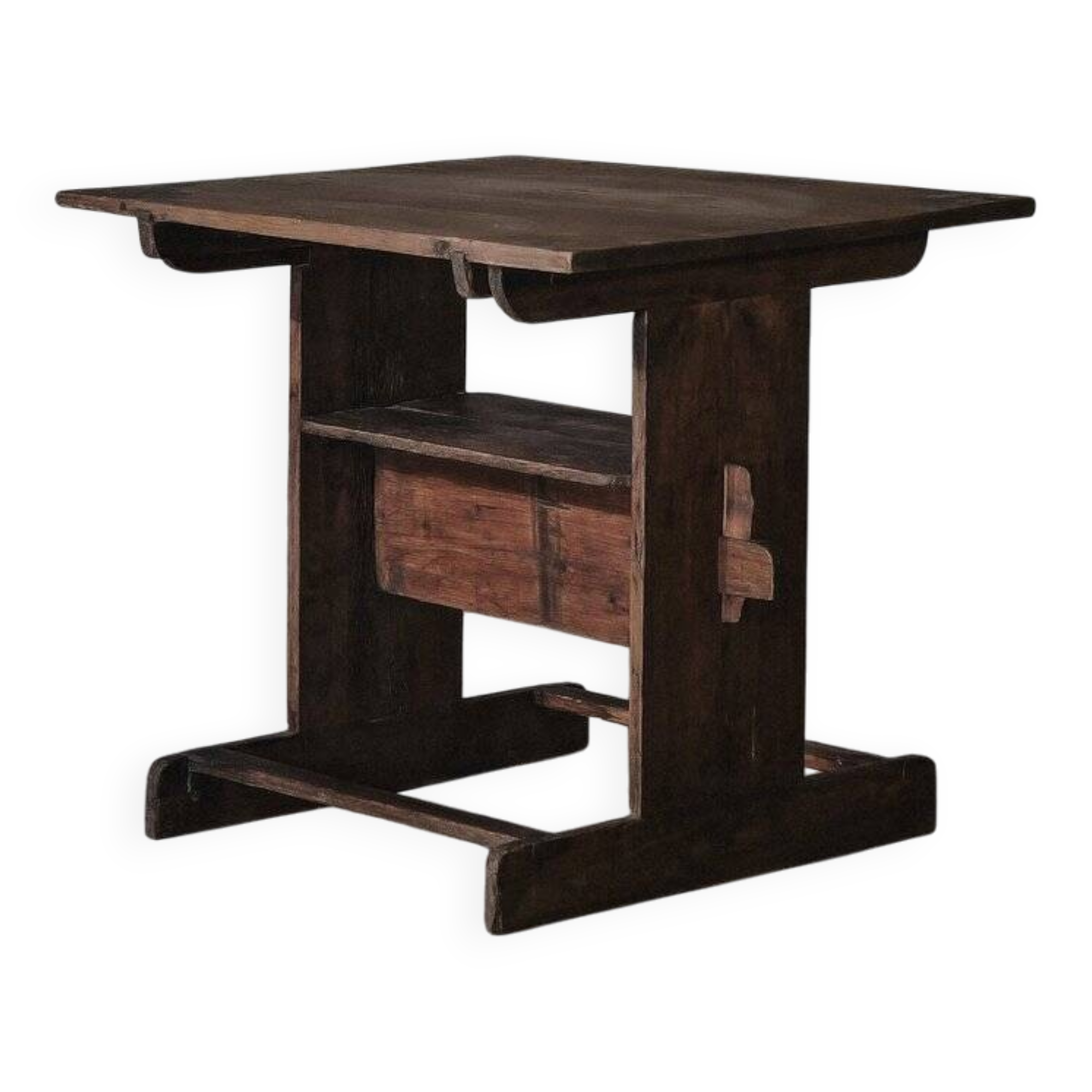 Antique workshop table - Savoyard folk art, circa 1900