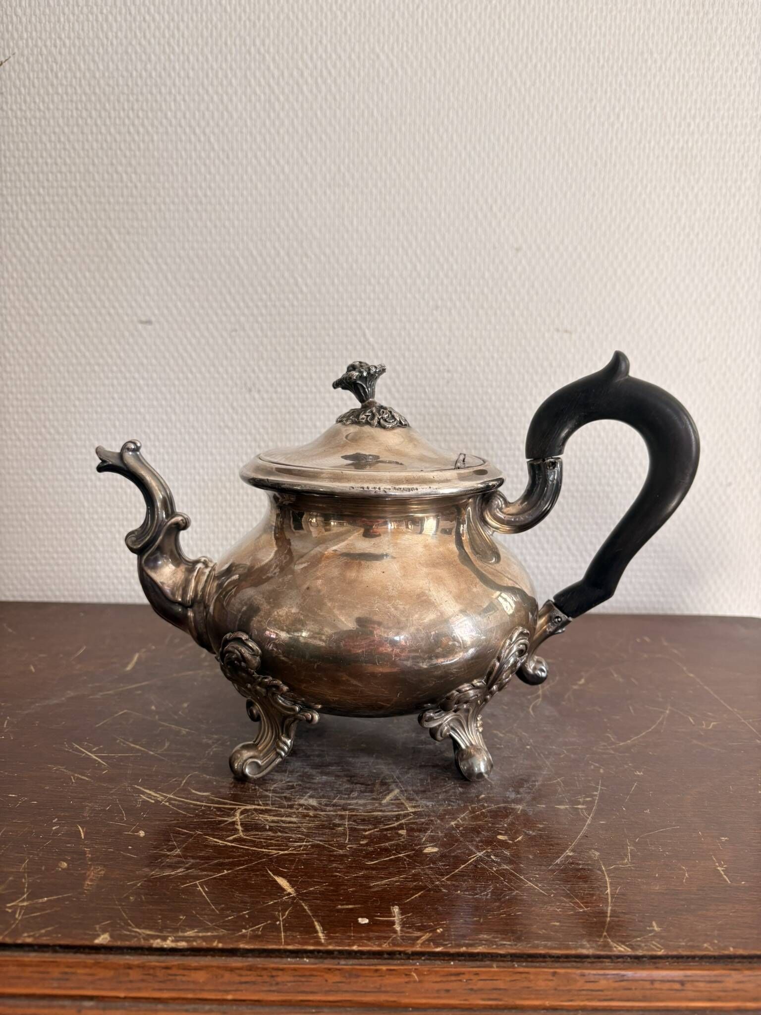 Antique Silver-Plated Victorian Teapot