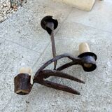 Rustic recycling wrought iron candle holder