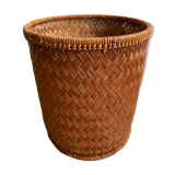 Braided wicker basket