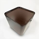 Cube de rangement DIME Marcello Siard Longato années 70 plastique brun