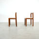 Set of six elegant Italian dining chairs
