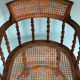 Edwardian barley twist corner chair with cane early 20th century