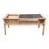 Rattan and smoked glass coffee table