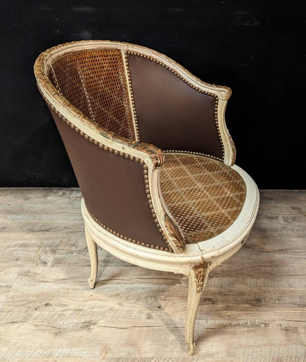 Louis XVI style office chair in lacquered wood