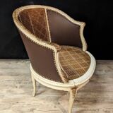 Louis XVI style office chair in lacquered wood