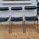 Set of 4 vintage folding chairs Plichaise Souvignet 70s