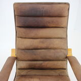 1970s Pair of Yngve Ekström "Contino" Leather Armachair,Sweden