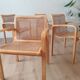 Set of 4 bentwood and cane diningchairs