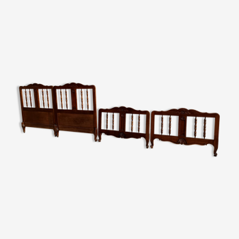 Pair of Provencal wooden bed year 40 from Dervieux