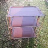 Textable folding rolling table