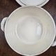 Large vintage soup tureen Digoin Sarreguemines – Brown and blue floral decoration