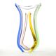 Vase, mid-century modern, glass, designed by H. Mahanovska, Czechoslovakia, 1960s
