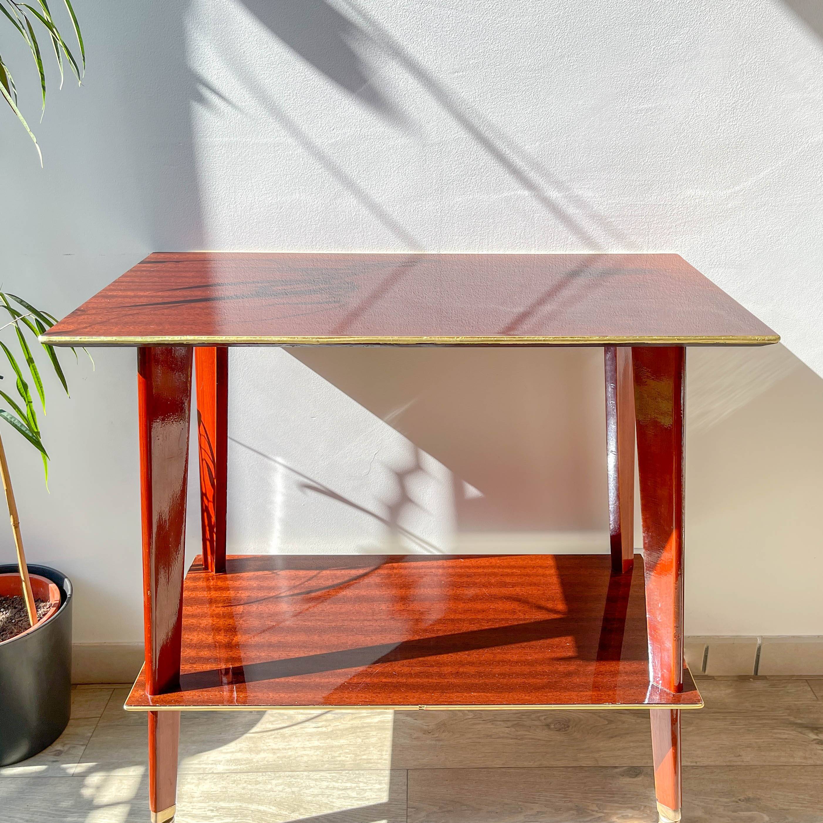 Vintage Formica trolley on wheels from the 1960s