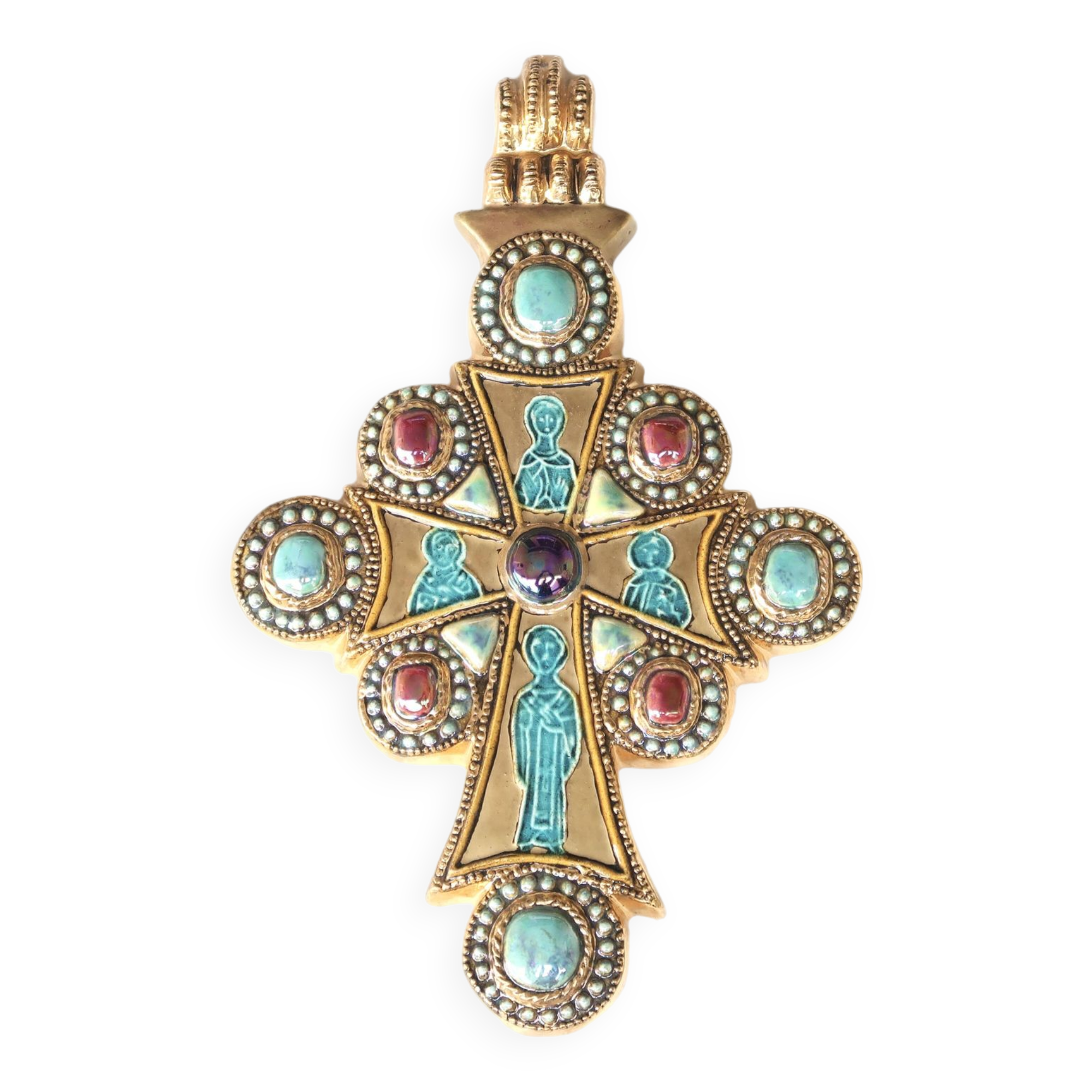 Ceramic wall cross by Marc Roussel, Vallauris